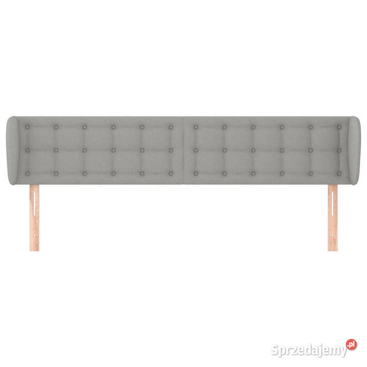 Zagłówek uszak jasnoszary 203x23x7888 tkanina Łóżka i materace mazowieckie