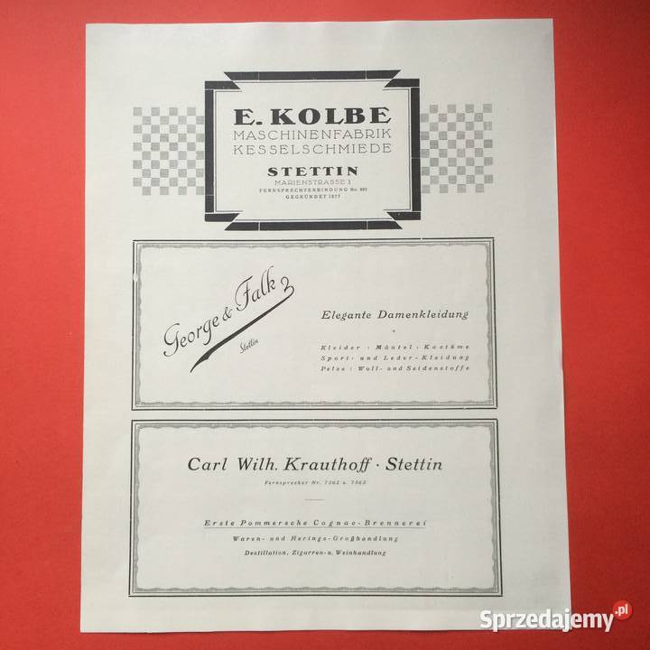 1982 Niemieckie Firmy Stettina Szczecin sprzedam