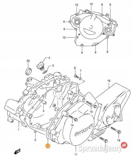 SUZUKI RG 125 9294 Uszczelka pokrywy magneta wielkopolskie