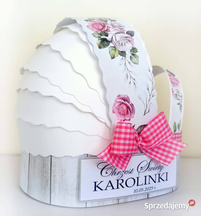 Kartka z pudełkiem na Chrzest Personalizowane Połomia