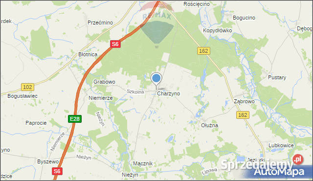 Działki w centrum Charzyna 1500m2