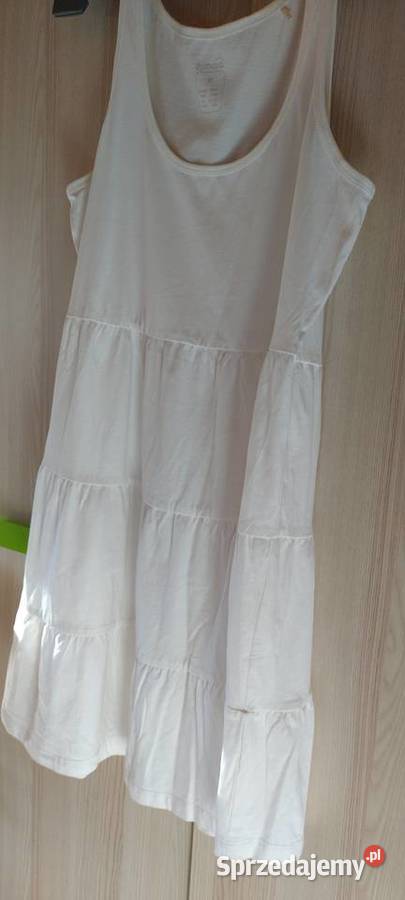 Sukienka biała długa Esmara Bez wzoru