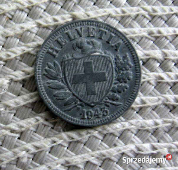 Szwajcaria 2 Rapen 1943r Cynk Kalisz