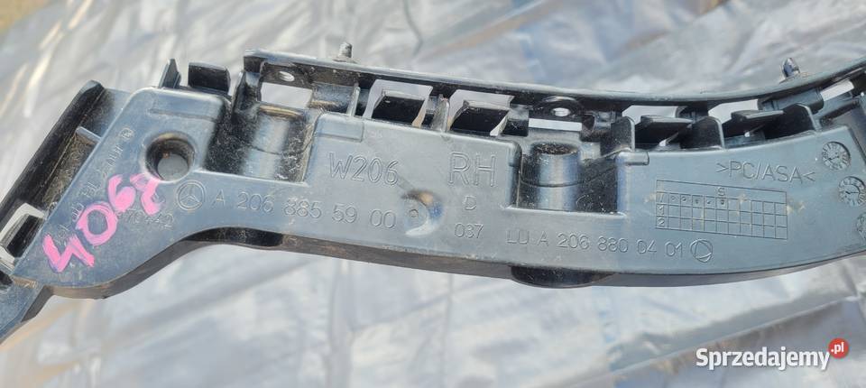 MERCEDES CKLASA W206 ŚLIZG ZDERZAKA PRAWY TYŁ śląskie Ruda Śląska