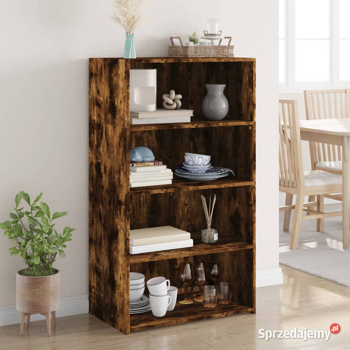 Wysoka szafka przydymiony dąb 70x41x124 WM846408 Warszawa