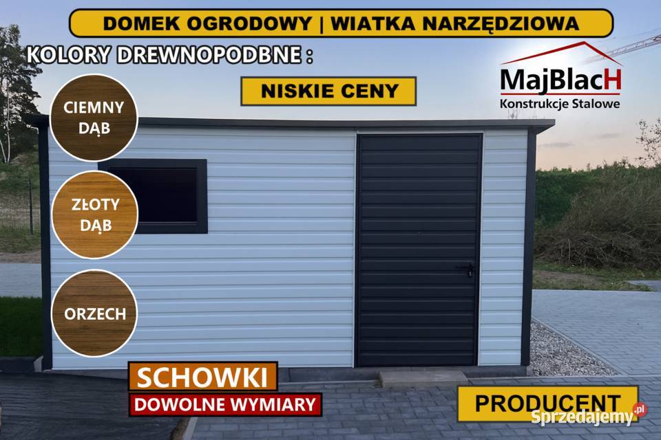 Biały Schowek Wiata Altana na NarzędziaZłoty Maków Mazowiecki