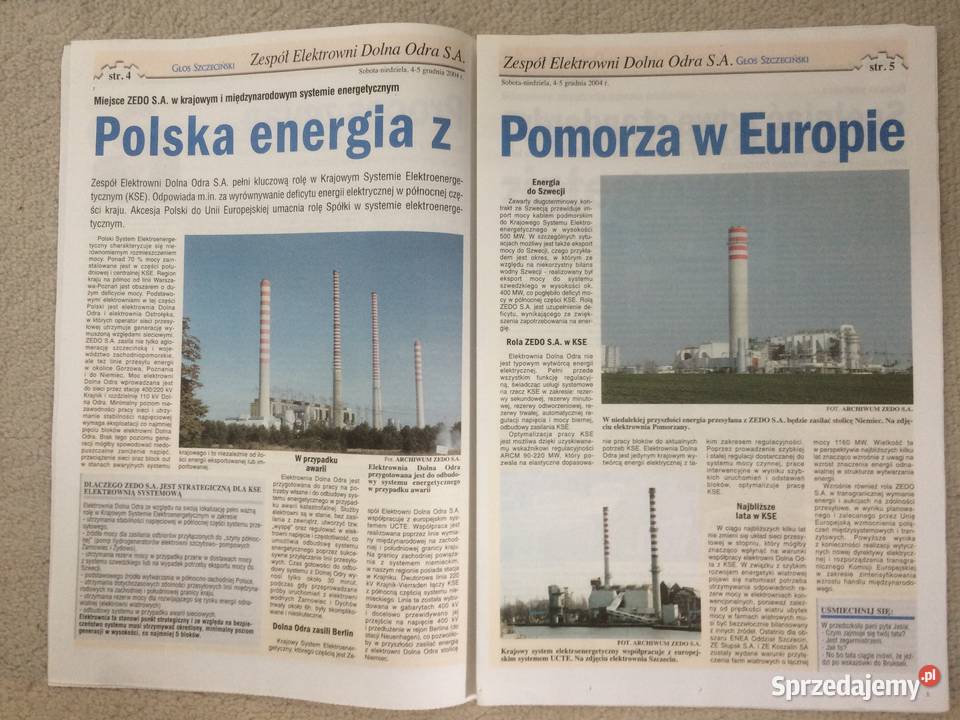3463 Zespół Elektrowni Dolna Odra SA W Unii Szczecin