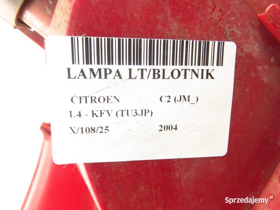 LAMPA LEWA TYLNA CITROEN C2 3CKX13405AA małopolskie