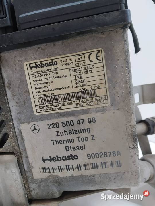 OGRZEWANIE POSTOJOWE 2205004798 MercedesBenz Rok produkcji 2003 sprzedam