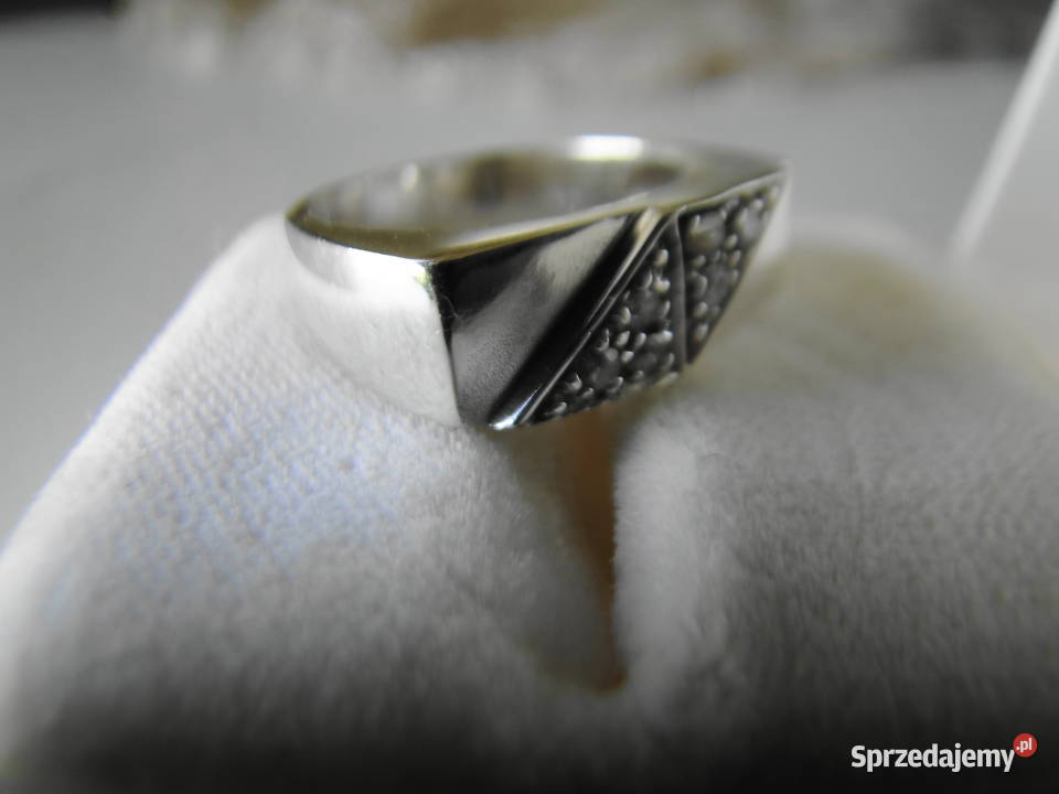Solidny pierścieńsygnet srebro 925 Pierścionki mazowieckie Warszawa