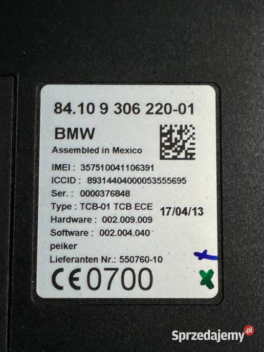 BMW F01 F02 LIFT MODUŁ STEROWNIK TELEMATIK GSM