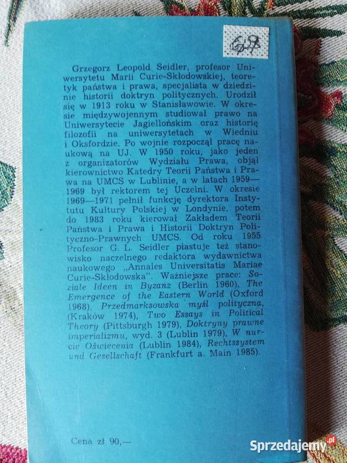 Z zagadnień filozofii prawa 1 2 Grzegorz Leopold małopolskie Kraków