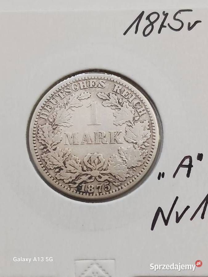 1 Marka Prusy 1875 r 1 mennica A Konin