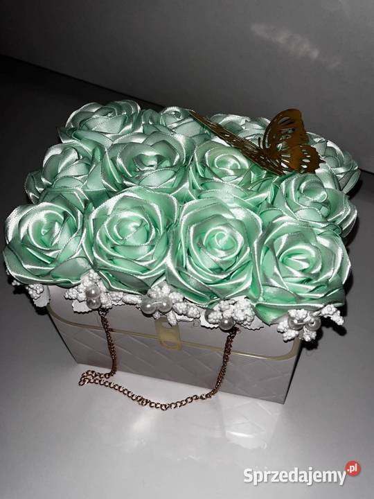 Flower box torebka bukiet wieczne róże ze Zamość