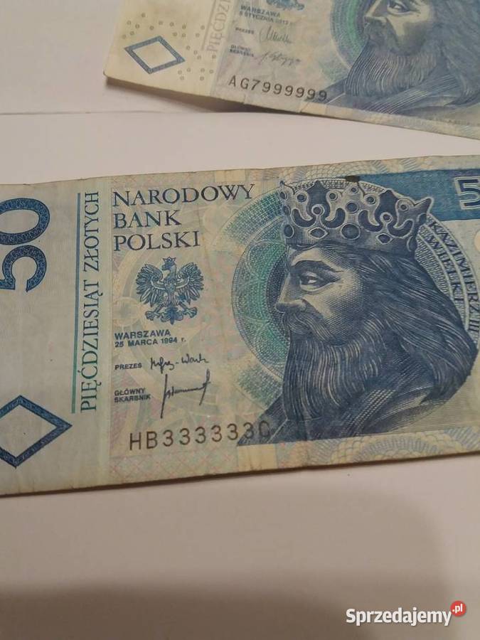 Banknoty z6oma jednakowym cyframi Kraków sprzedam