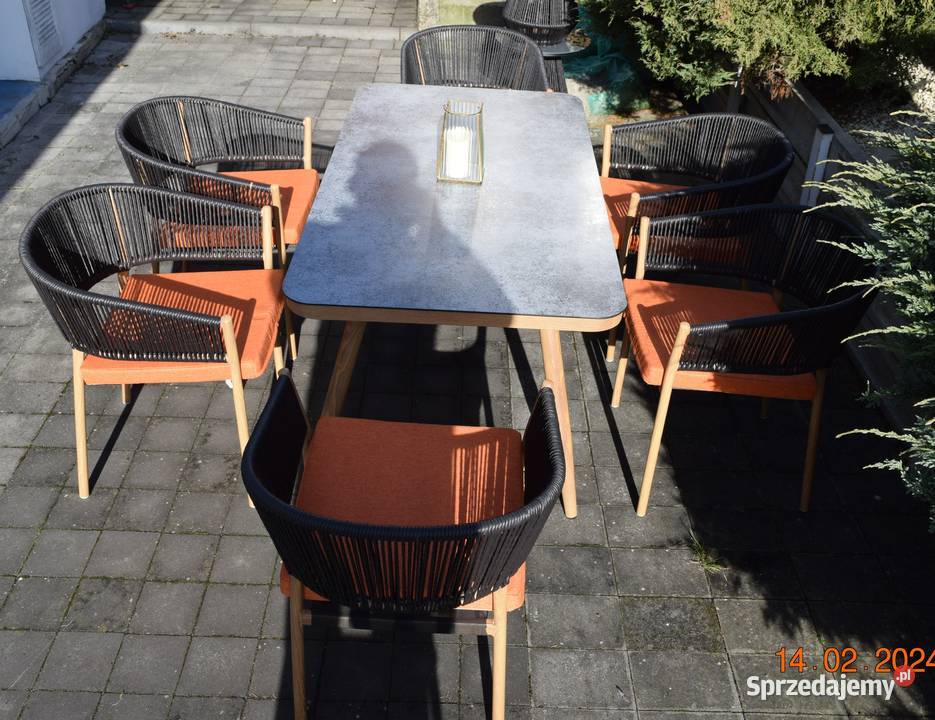 zestaw ogrodowy 61 technoratan obiadowy Róża