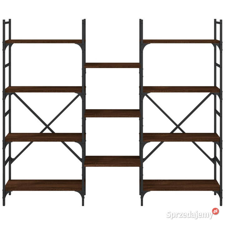 Regał na książki brązowy dąb 160x285x1365 płyta