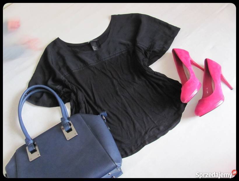 HM czarna bluzka ciekawy krój rozmiar Płock
