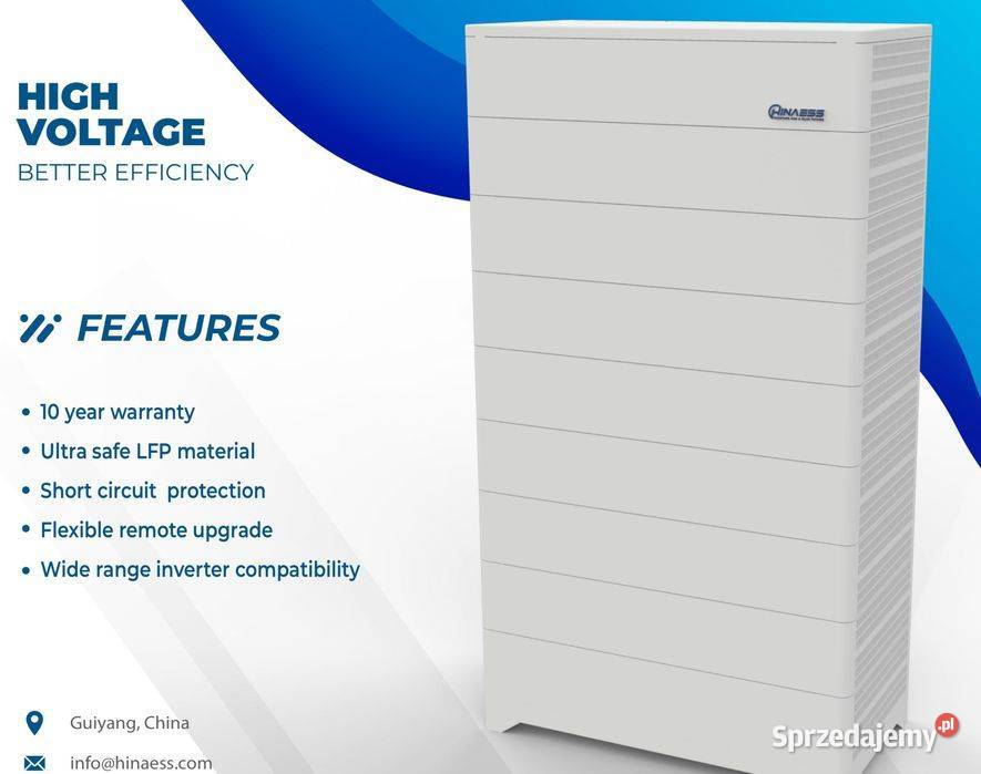 HinaESS Magazyn energii HV PowerStack 30 kWh BMS sprzedam
