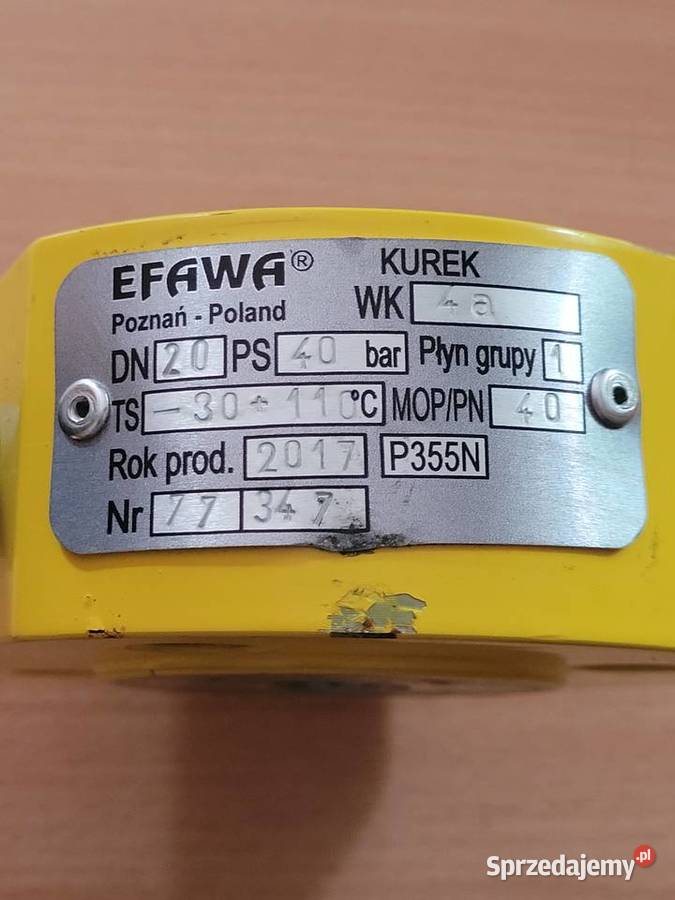 Zawór kulowy do gazu DN20PN40 Orle