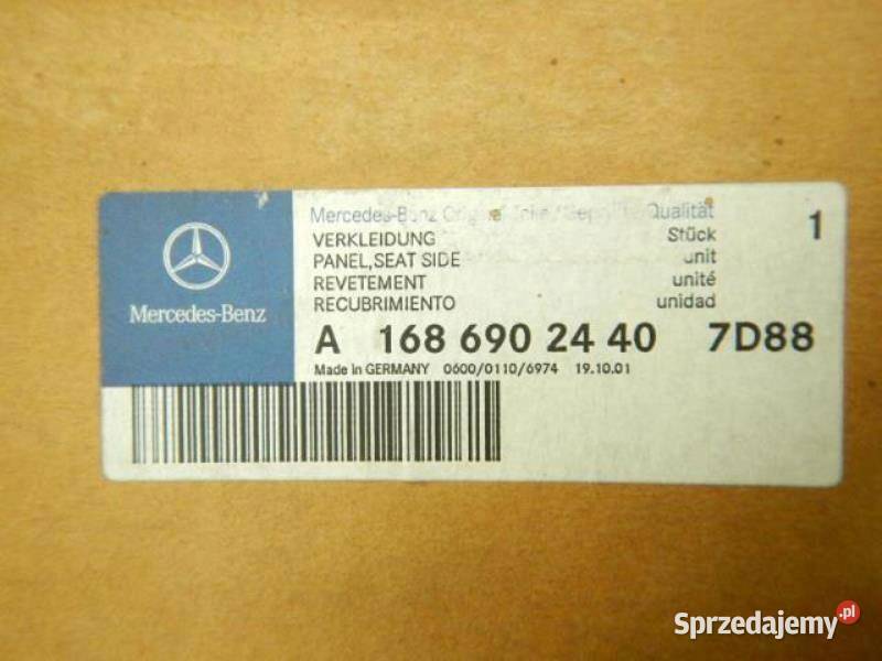 PLASTIK OSŁONA SŁUPKA PRAWY TYŁ MERCEDES W168 osobowe lubelskie