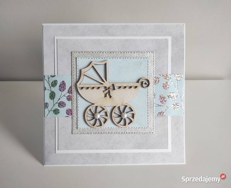 Kartka ręcznie robiona na Chrzest Święty Łódź