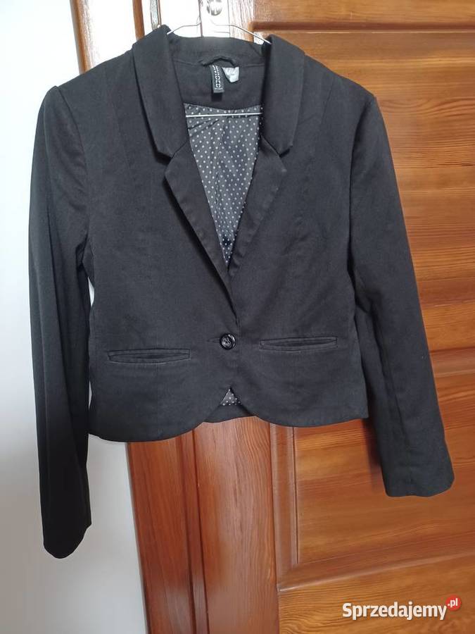 Czarny żakiet marynarka rozmiar S HM elegancki Marynarki i żakiety Rzeszów sprzedam