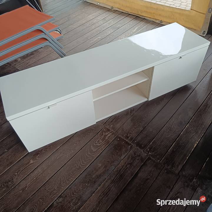 Szafka pod TV połysk biały 160x42x45 Byas Ikea sprzedam