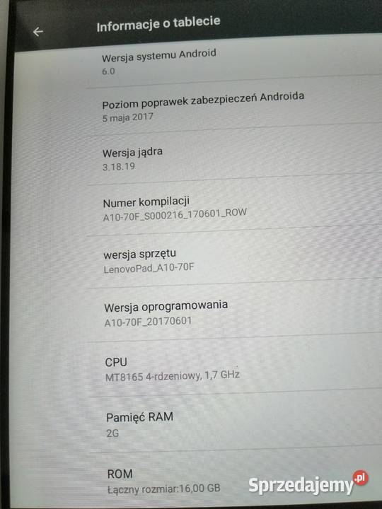 TABLET LENOWO A10 Warszawa
