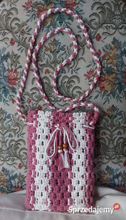 Torebka handmade ze sznurka bawełnianego 16cm Białystok