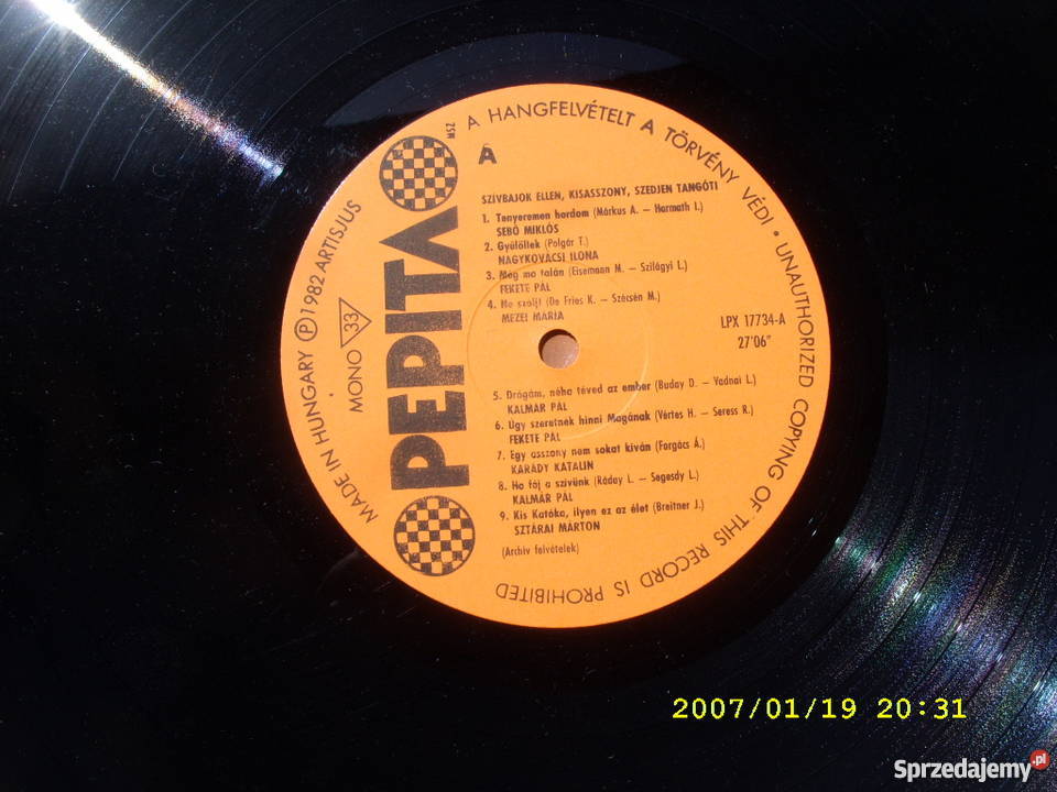 Dance LP SZIVBAJOK ELLENSZEDJEN TANGOS PEPITA