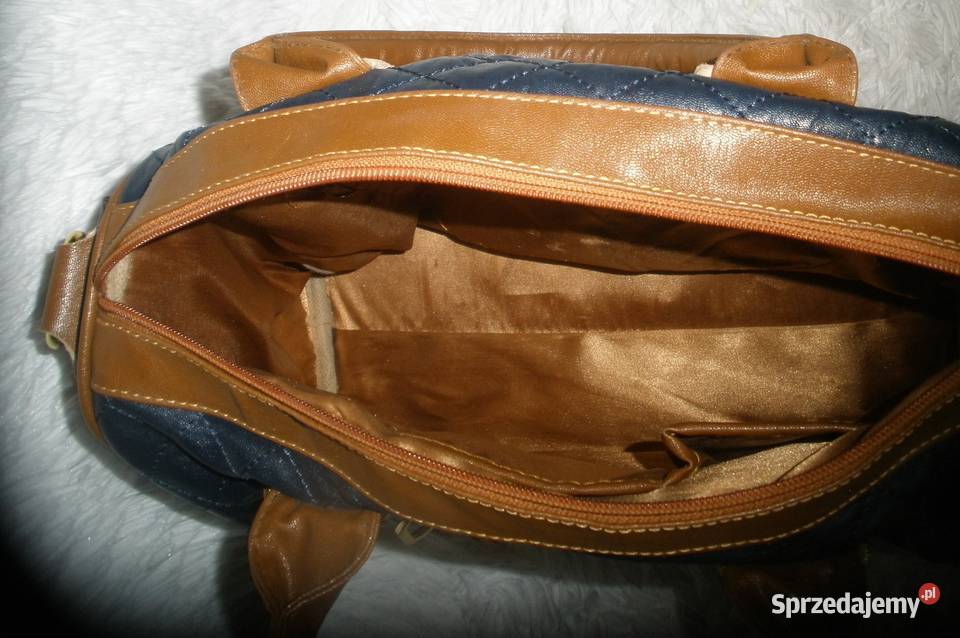 Torba damska skórzana granatowa Kraków sprzedam