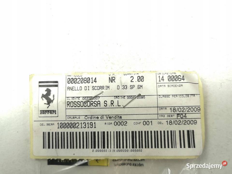 USZCZELNIACZ ŁOŻYSKA SPRZĘGŁA FERRARI 430 599