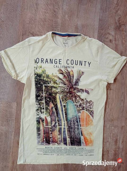 Tshirt z nadrukiem i napisami żółty/złoty Hajnówka