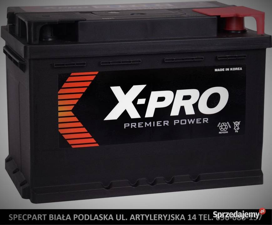Akumulator XPRO 74Ah 680A EN wysoki Prawy Plus Biała Podlaska