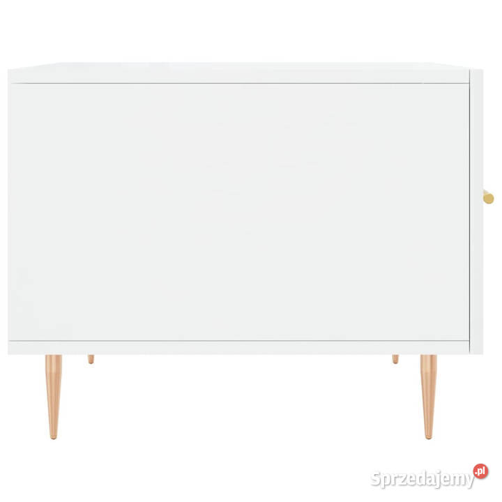 Stolik kawowy biały o wysokim połysku 50x50x40