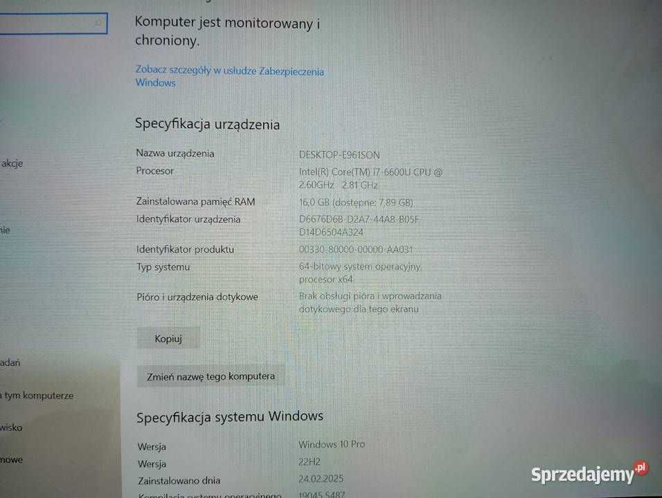 Laptop XIAOMA Intel Core I76600U 16GB RAM 1TB śląskie Zabrze sprzedam