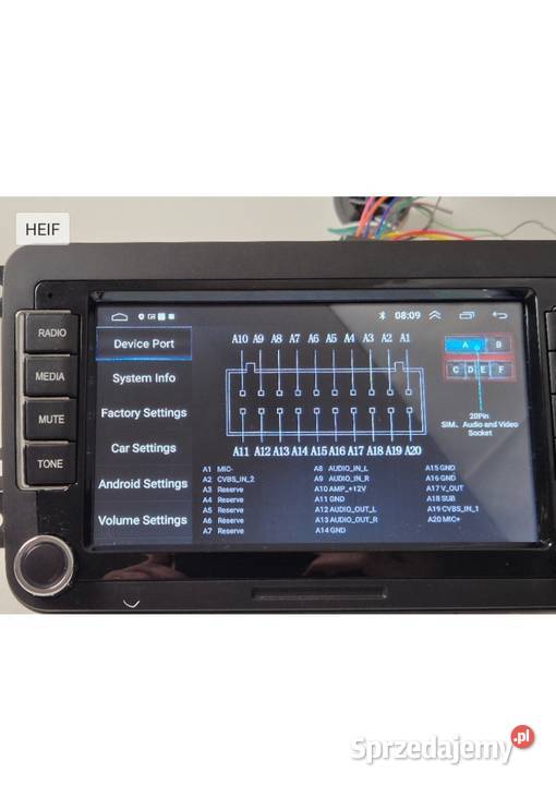 Radio samochodowe Carplay android dab do golf 56 śląskie Pisarzowice