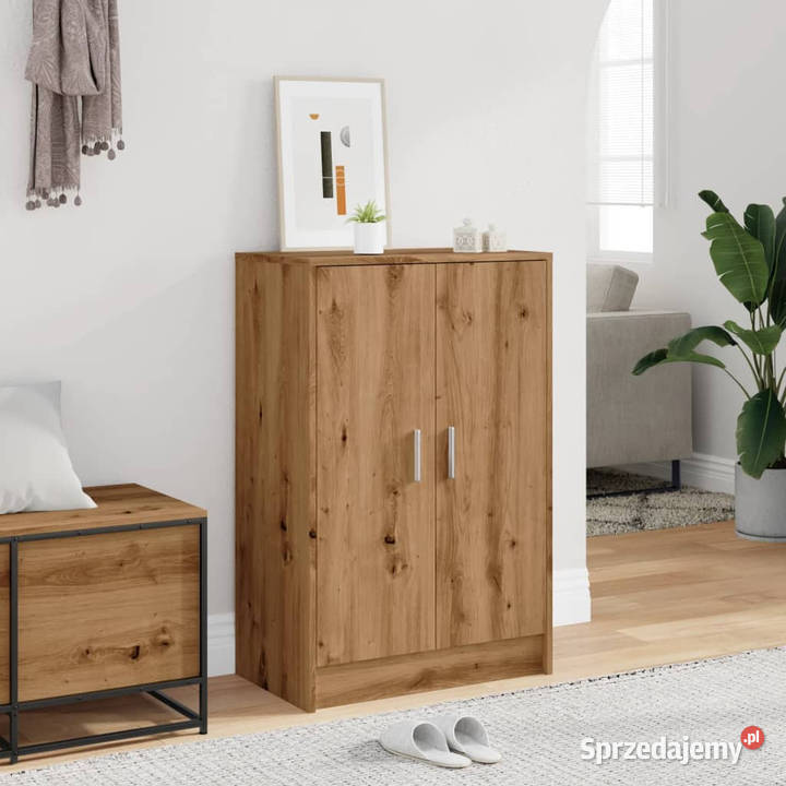 Szafka na buty dąb artisan 60x35x92 materiał Warszawa