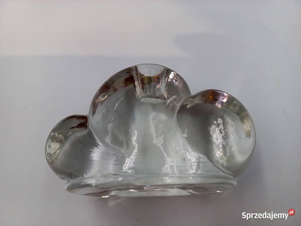 Śliczna szklana figurka chmurka przycisk do