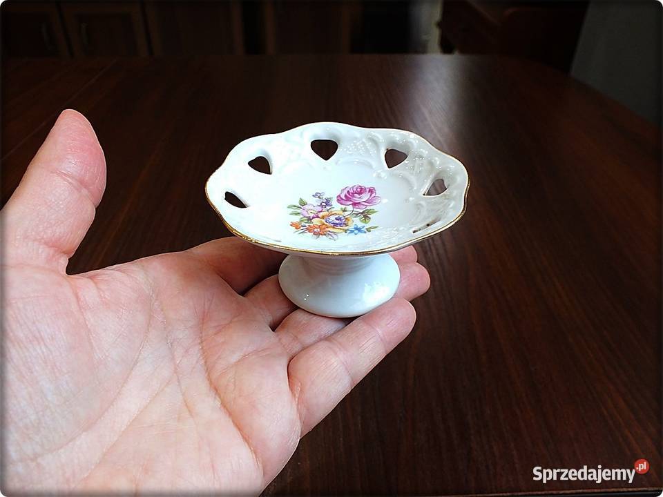 Mini Patera na nóżce Porcelana Kolekcjonerska