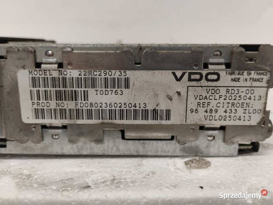RADIO CD CITROEN XSARA PICASSO 96489433