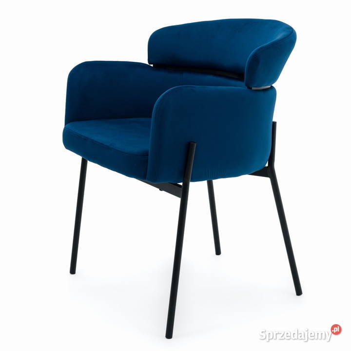 Krzesło Tapicerowane Bolzano Granatowe Wysyłka Tarchały Małe