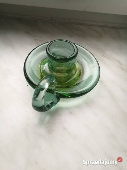 Kaganek szklany H Tomaszewski Huta Wołomin Choszczno sprzedam