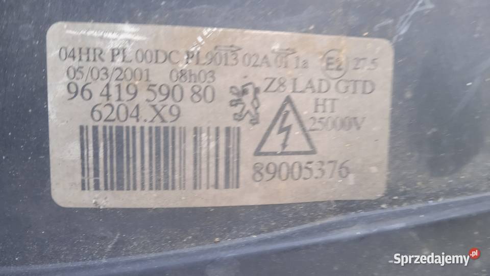 PEUGEOT 607 I LAMPA PRZÓD LEWA XENON EU sprzedam