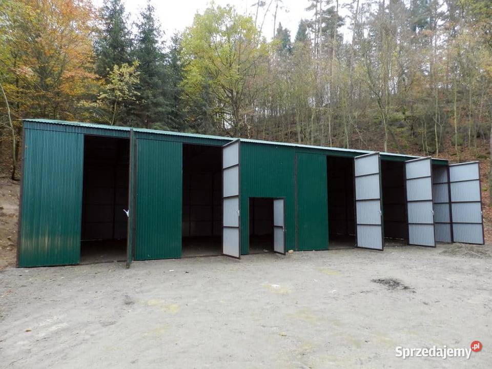 Blaszana montowana hala 1810 m ciemnozielona Kraków sprzedam