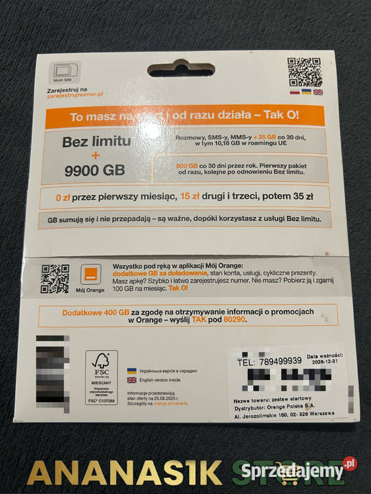 Złoty numer VIP 789499939 Idealny Biznesu