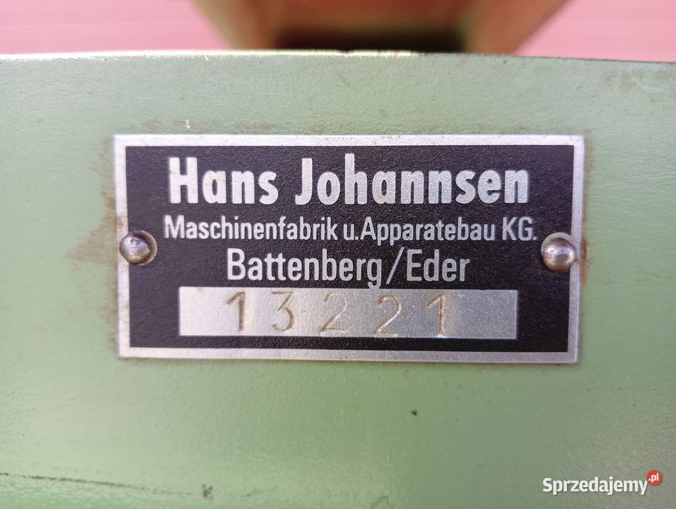 Szlifierka długotaśmowa Johannsen Wejherowo