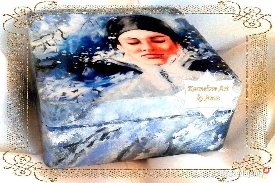 Szkatułka na drobiazgi decoupage rękodzieło Warszawa sprzedam