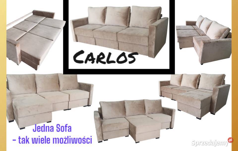 2w1 SOFA i Narożnik 3 części rozkładane pojemnik Wrocław
